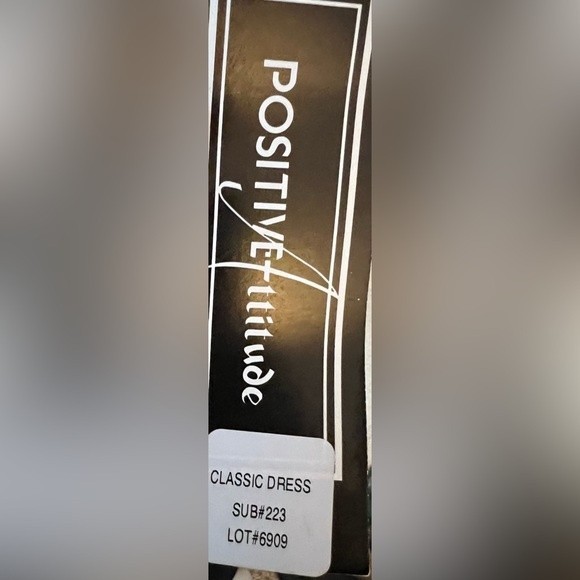 NWT Positive Attitude Midi Classic Black Dress Cap Sleeve Shirt/Skirt Look Sz 14 - Picture 2 of 7